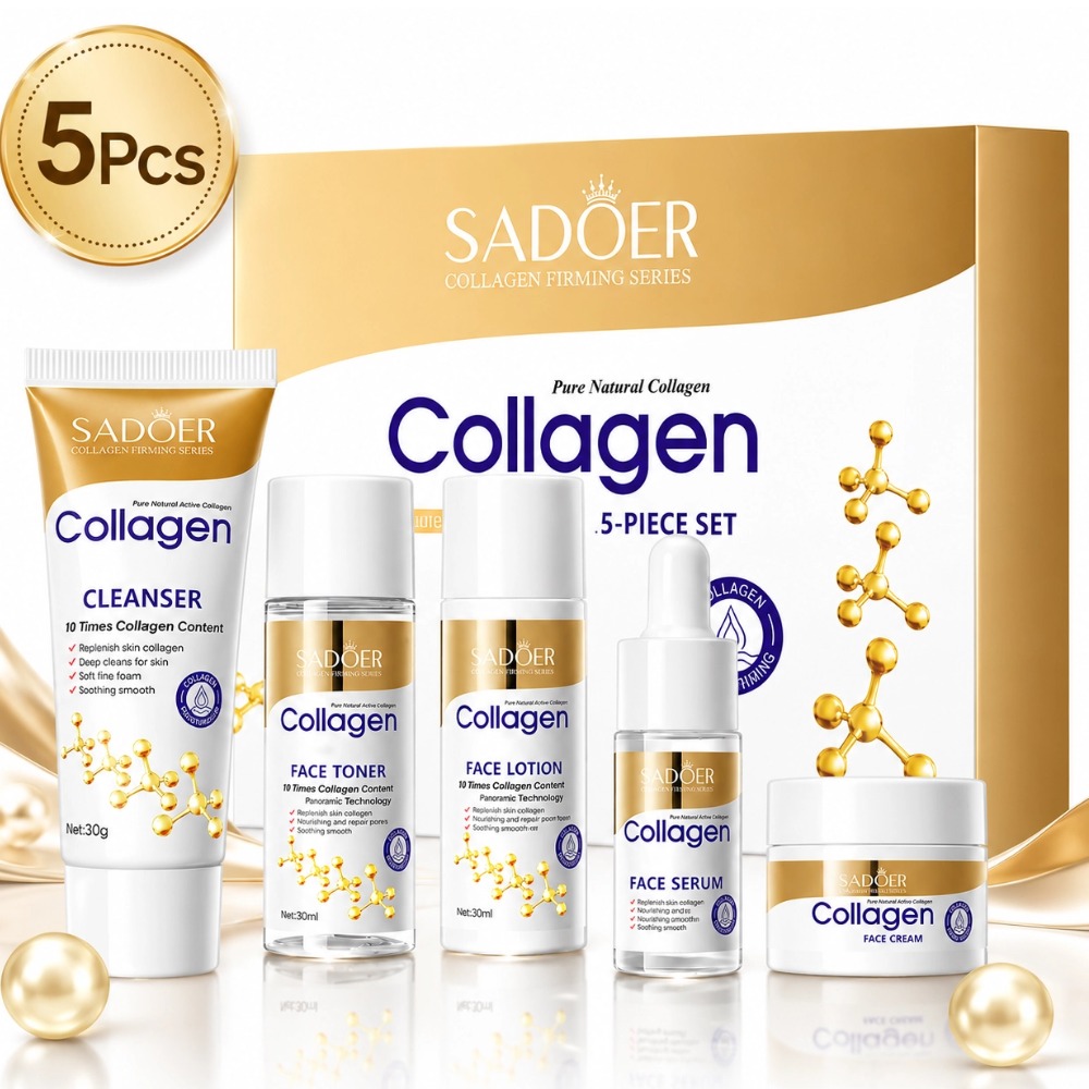 Luxury Skincare Kit - مجموعة العناية بالبشرة كولاجين 5 قطع: