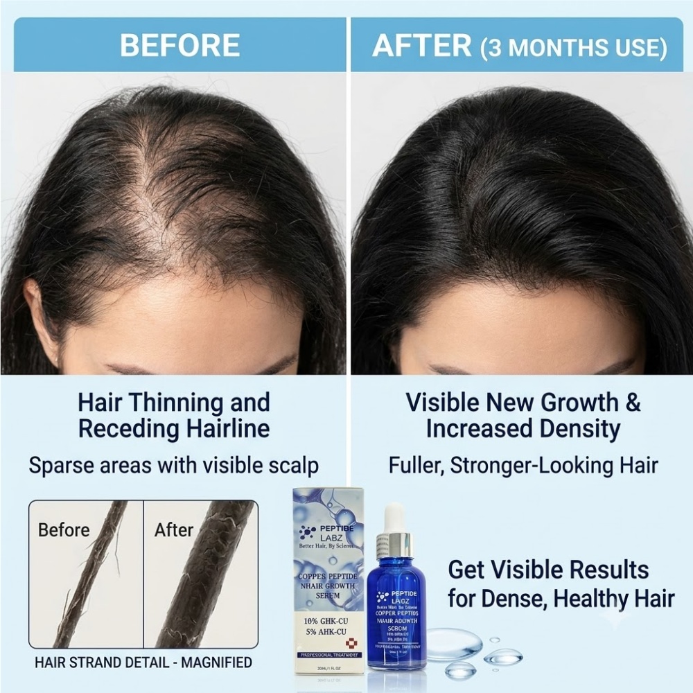 سيروم نمو الشعر بببتيد النحاس  - مراجعة Peptide Complex Serum وسعره