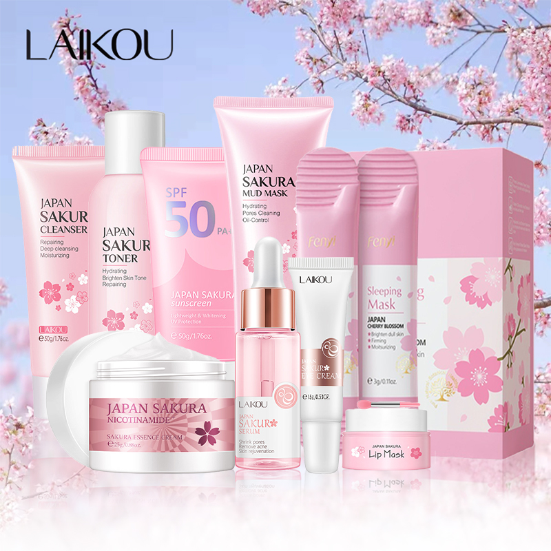 9 قطعة مجموعة منتجات الوجه ساك - مراجعة Luxury Skincare Kit وسعره