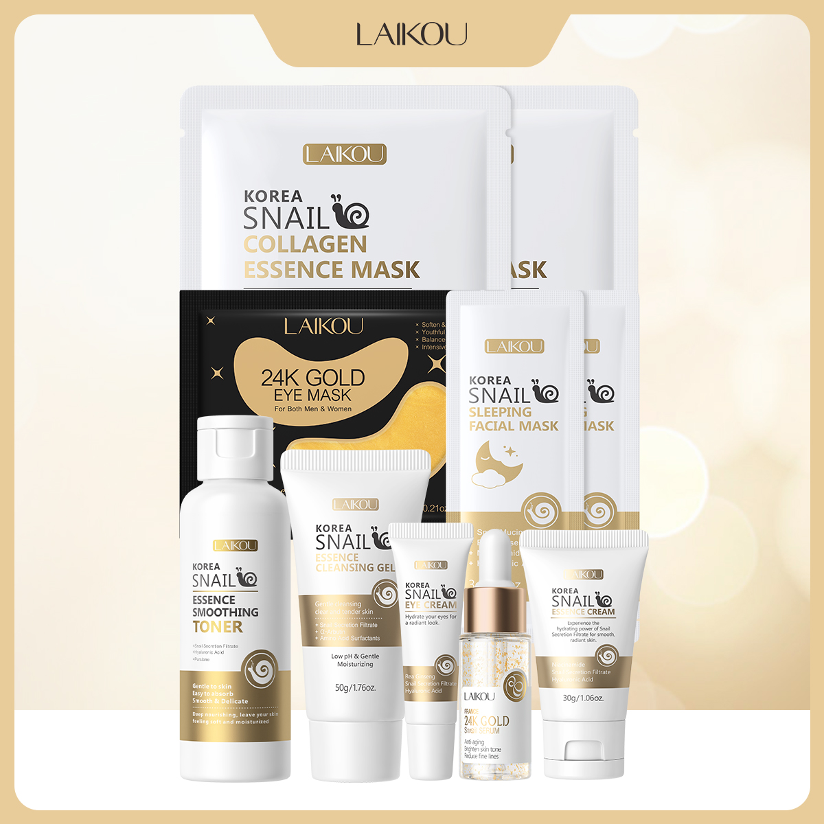 مجموعة العناية بالبشرة LAIKOU  - مراجعة Luxury Skincare Kit وسعره